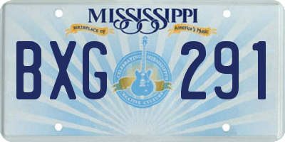 MS license plate BXG291
