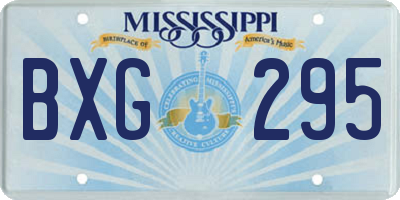 MS license plate BXG295