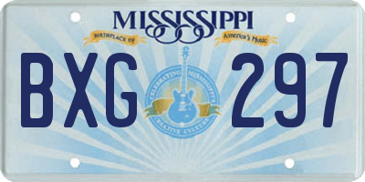 MS license plate BXG297
