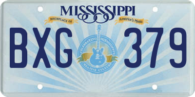 MS license plate BXG379