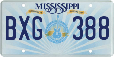 MS license plate BXG388