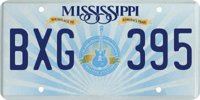 MS license plate BXG395