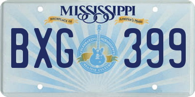 MS license plate BXG399