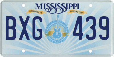 MS license plate BXG439