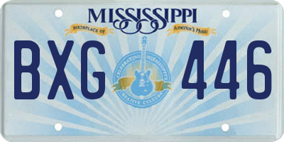 MS license plate BXG446