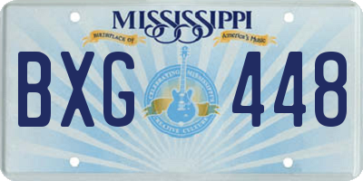 MS license plate BXG448