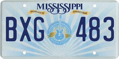MS license plate BXG483