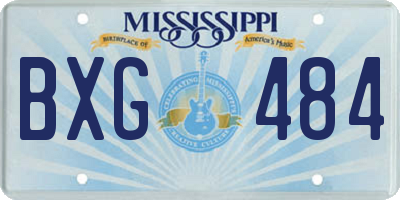 MS license plate BXG484
