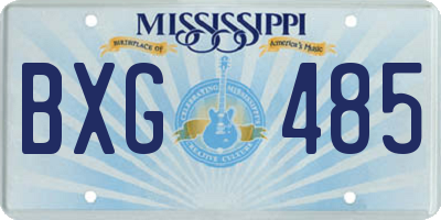 MS license plate BXG485