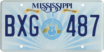 MS license plate BXG487