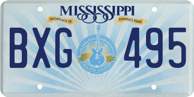 MS license plate BXG495