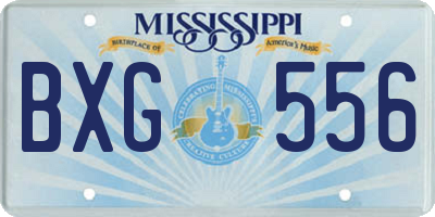 MS license plate BXG556