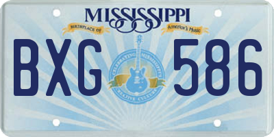 MS license plate BXG586