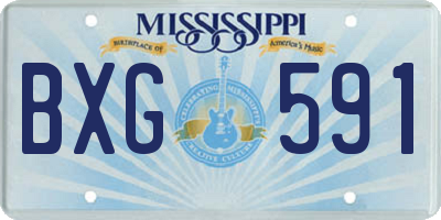 MS license plate BXG591