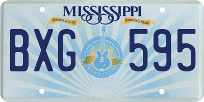 MS license plate BXG595