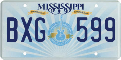MS license plate BXG599