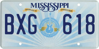 MS license plate BXG618