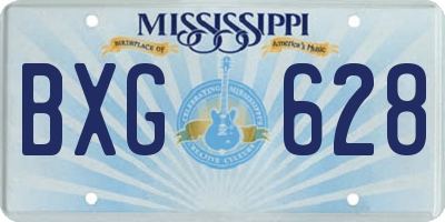 MS license plate BXG628