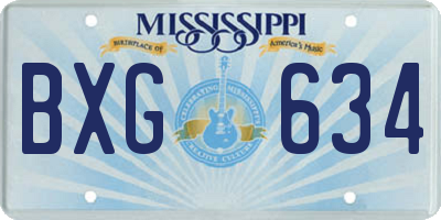 MS license plate BXG634