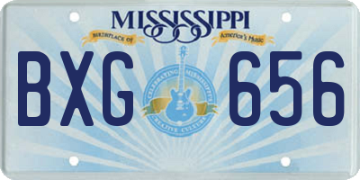 MS license plate BXG656