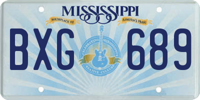 MS license plate BXG689