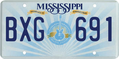MS license plate BXG691