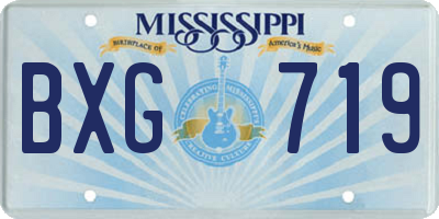 MS license plate BXG719