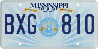 MS license plate BXG810