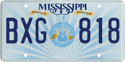MS license plate BXG818
