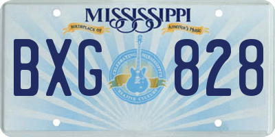 MS license plate BXG828