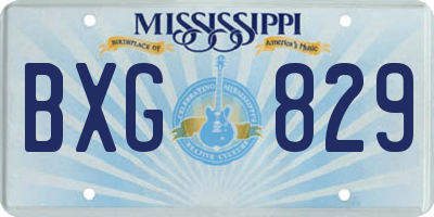 MS license plate BXG829