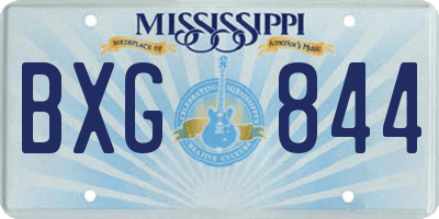 MS license plate BXG844