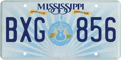MS license plate BXG856