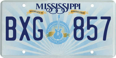 MS license plate BXG857