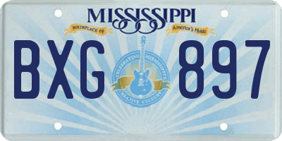 MS license plate BXG897