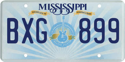 MS license plate BXG899