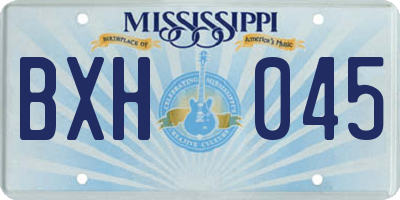 MS license plate BXH045