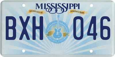 MS license plate BXH046