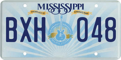MS license plate BXH048
