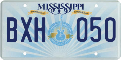 MS license plate BXH050