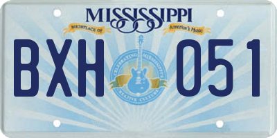 MS license plate BXH051