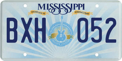 MS license plate BXH052