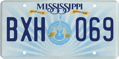 MS license plate BXH069