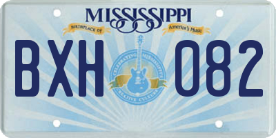MS license plate BXH082