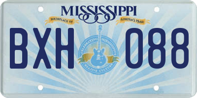 MS license plate BXH088