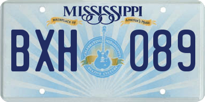 MS license plate BXH089