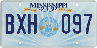 MS license plate BXH097