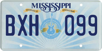 MS license plate BXH099