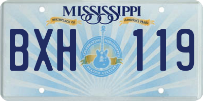 MS license plate BXH119