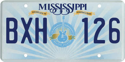 MS license plate BXH126